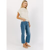 Women's Arequipa Short Sleeve Ribbed Yolk Sweater, Ecru - Sweaters - 3