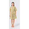 Women's Vienna Flowy Short Dress, Marigold - Dresses - 2