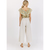 Women's Capri Wide Ruffled Collar Top, Marigold - Blouses - 5 - thumbnail