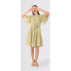 Women's Vienna Flowy Short Dress, Marigold - Dresses - 3