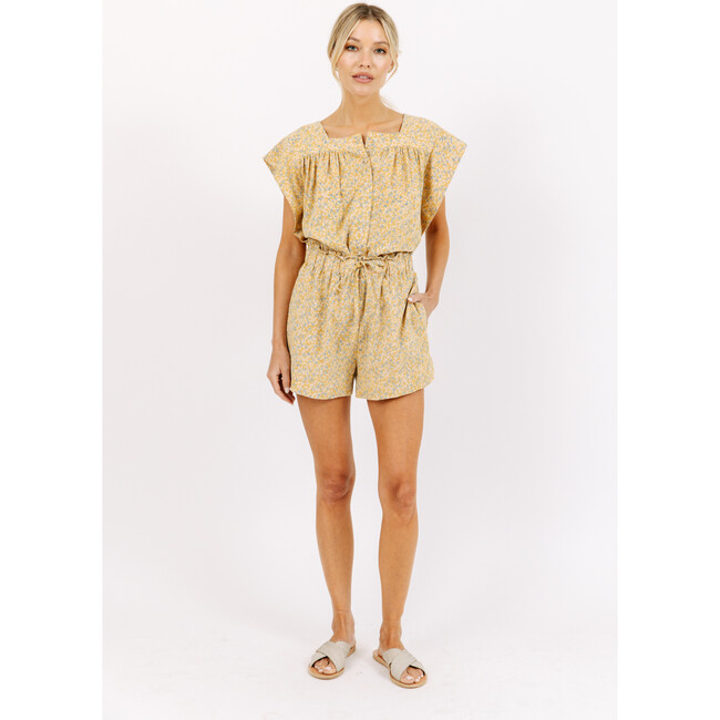 Women's Track Wide Leg Printed Shorts, Honeysuckle - Shorts - 3