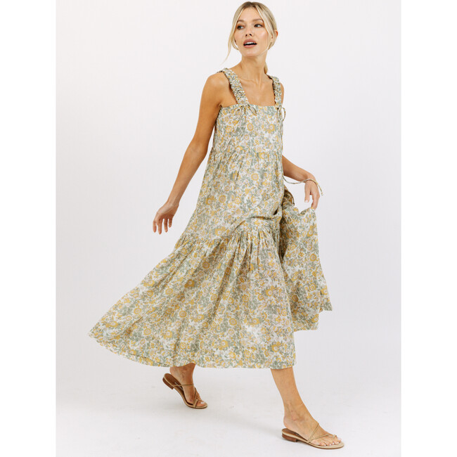 Women's Rio Drawstring Strap Dress With Side Zip, Marigold - Dresses - 3