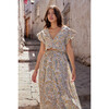 Women's Naples Fluttery Sleeve Top, Marigold - Blouses - 3