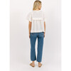 Women's Geneva Buttoned V-Neck Back Yoke Blouse, Ecru - Blouses - 7