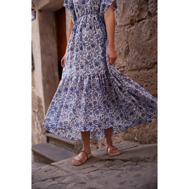 Women's Sonoma Scalloped V-Neck Dress, Bluebonnet - Dresses - 3
