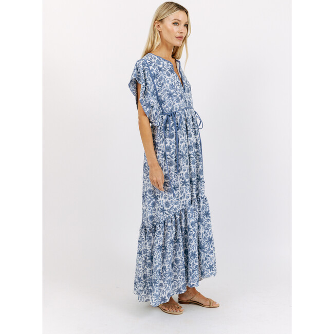 Women's Sonoma Scalloped V-Neck Dress, Bluebonnet - Dresses - 4