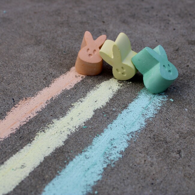 TWEE Duckie's Fluffle Handmade Sidewalk Chalk Set, Orange - Arts & Crafts - 3