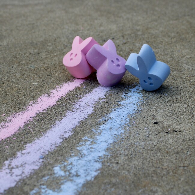 TWEE Duckie's Fluffle Handmade Sidewalk Chalk Set, Pink - Arts & Crafts - 3