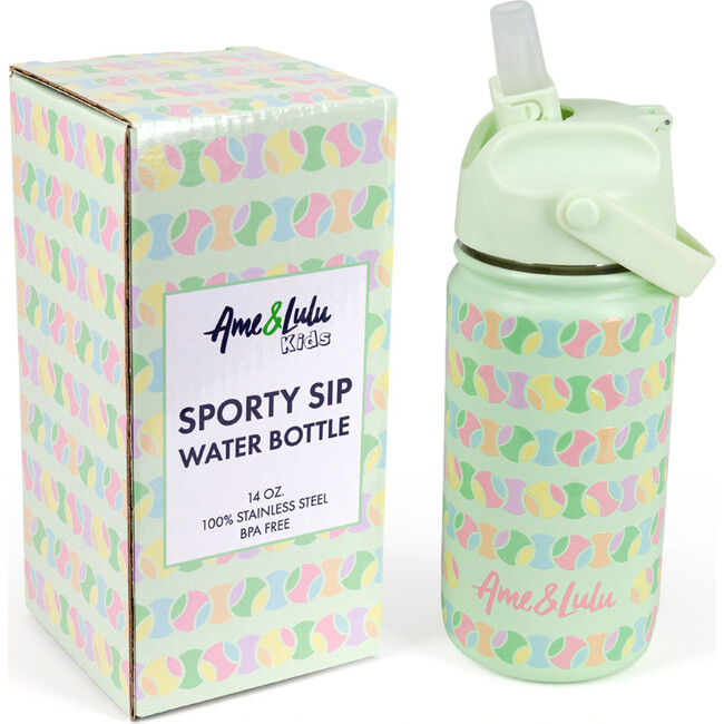 Sporty Sip Water Bottle, Cotton Candy Tennis - Water Bottles - 3