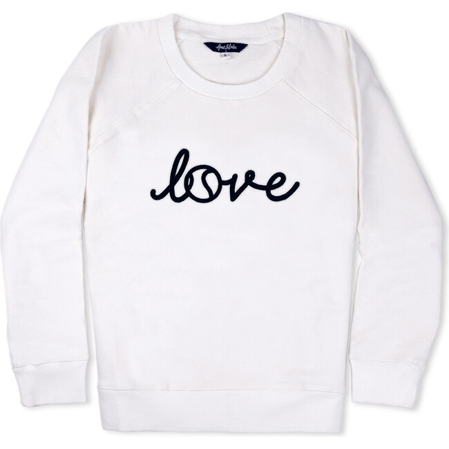 Women's Long Raglan Sleeve Sweatshirt, Love Stitched - Sweatshirts - 1