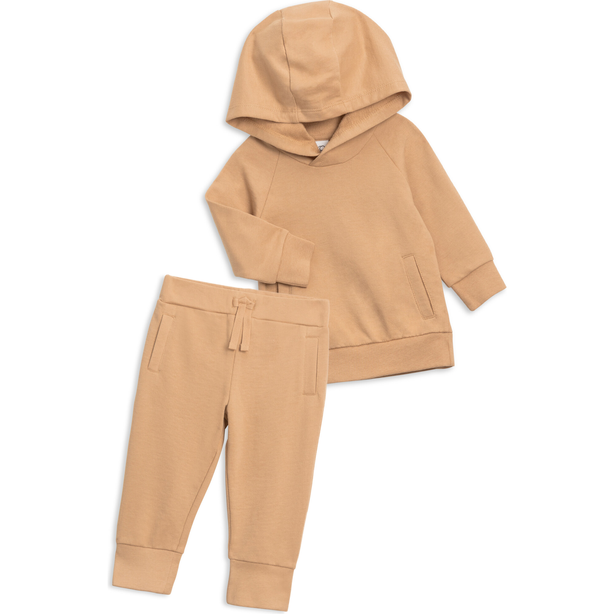Organic Cotton French Terry Sweatsuit Set, Tan Colored Organics