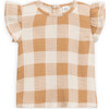 Greta Flutter Sleeve Muslin Top, Picnic - Blouses - 1 - thumbnail