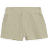 Ashby Double-Layered Organic Gauze Muslin Shorts, Sage - Shorts - 1 - thumbnail