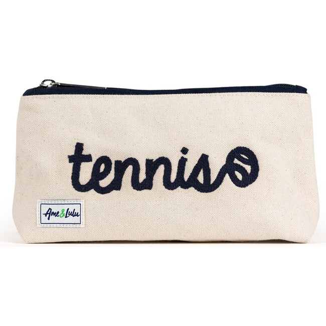 Women's Brush-It-Off Cosmetic Case, Tennis Stitched