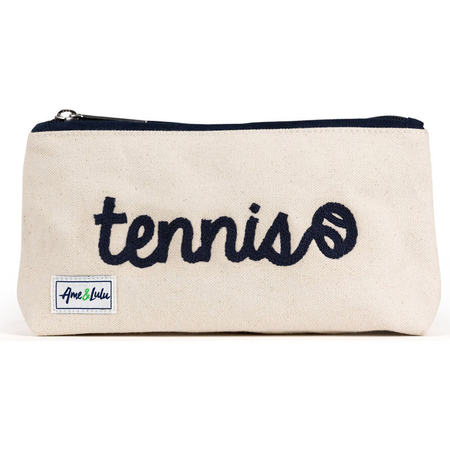 Women's Brush-It-Off Cosmetic Case, Tennis Stitched - Makeup Bags - 1