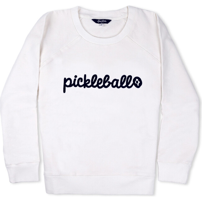 Women's Long Raglan Sleeve Sweatshirt, Pickleball Stitched