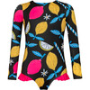 Swimsuit Knot Long Sleeve One Piece, Pink Lemonade - One Pieces - 1 - thumbnail