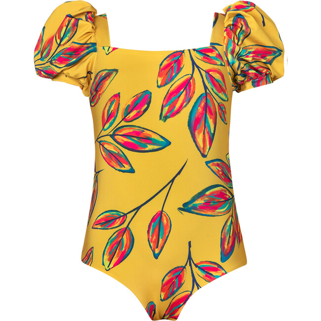 Swimsuit Bubble One Piece, Yellow Calatea - One Pieces - 1