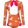 Swimsuit Knot Long Sleeve One Piece, Fly Sunset - One Pieces - 2