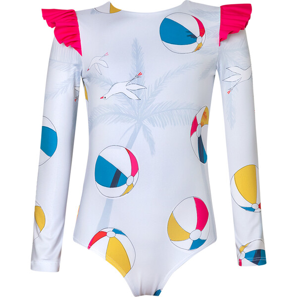 Wings Long Sleeve Swimsuit, Ball Pepita & Me Swim