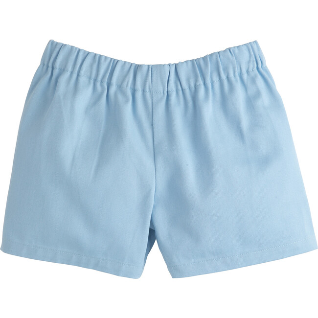 Twill Basic Modern Cut Shorts, Light Blue