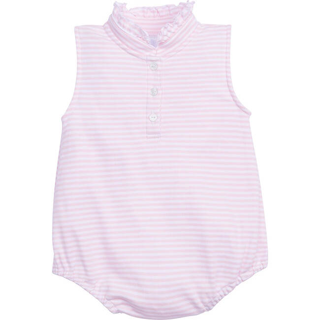 Sleeveless Hastings Bubble, Light Pink Stripe - Rompers - 1