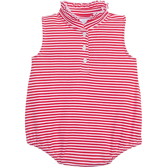 Sleeveless Hastings Bubble, Red Stripe - Rompers - 1