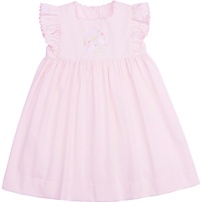 Tea Dress With Patchwork Bunnies, Pink - Dresses - 1