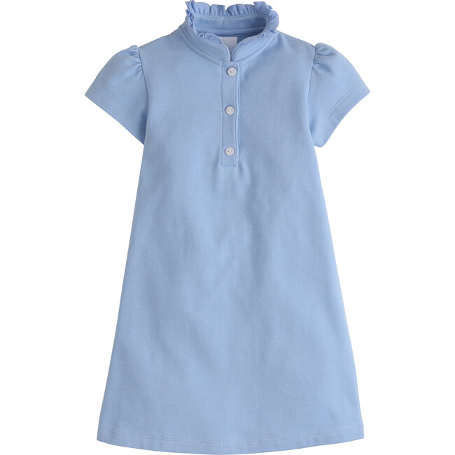 Hastings Polo Shirt Dress, Light Blue - Dresses - 1
