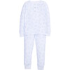 Bunny Printed Long Sleeve Jammies, Blue - Pajamas - 1 - thumbnail