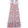 Gardenia Floral Print Long Summer Dress, Multicolors - Dresses - 1 - thumbnail