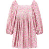 Colette Square Neck Back Tie-Up Bow Embroidered Dress, Floral - Dresses - 1 - thumbnail