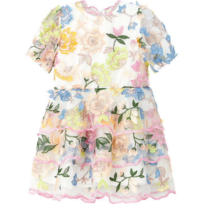 Baby Soleil Short Puff Sleeve Dress, Floral