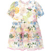 Baby Soleil Short Puff Sleeve Dress, Floral - Dresses - 1 - thumbnail