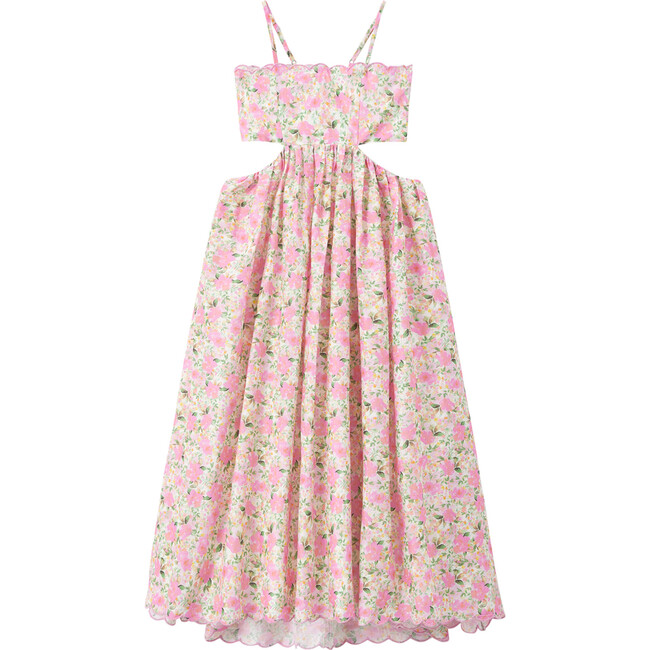 Colette  Spaghetti Straps Floral Backless Maxi Dress, Floral - Dresses - 1