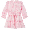 Baby Mia Short Flutter Sleeve Lace Dress, Pink - Dresses - 1 - thumbnail