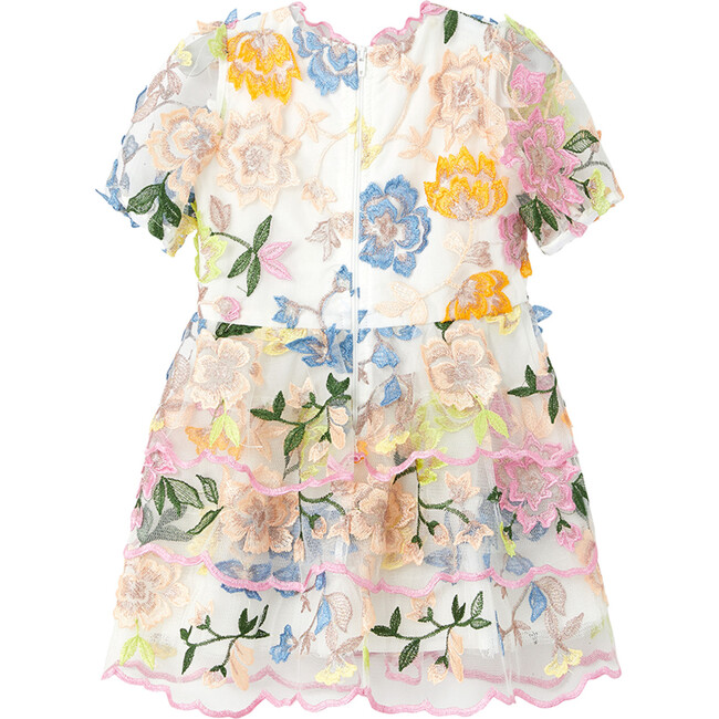 Baby Soleil Short Puff Sleeve Dress, Floral - Dresses - 2