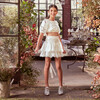 Delphine Tiered Ruffle A-Line Skirt, Ivory - Skirts - 2 - thumbnail