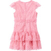 Mia Short Flutter Sleeve Lace Dress, Pink - Dresses - 3