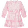 Baby Mia Short Flutter Sleeve Lace Dress, Pink - Dresses - 2