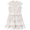 Amy High Closed Neck Lace Dress, Ivory - Dresses - 3