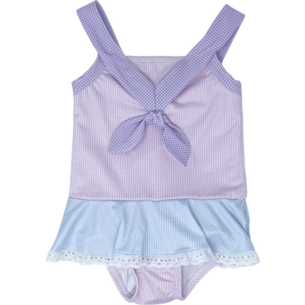 Nora Swimsuit, Color Block Lavender