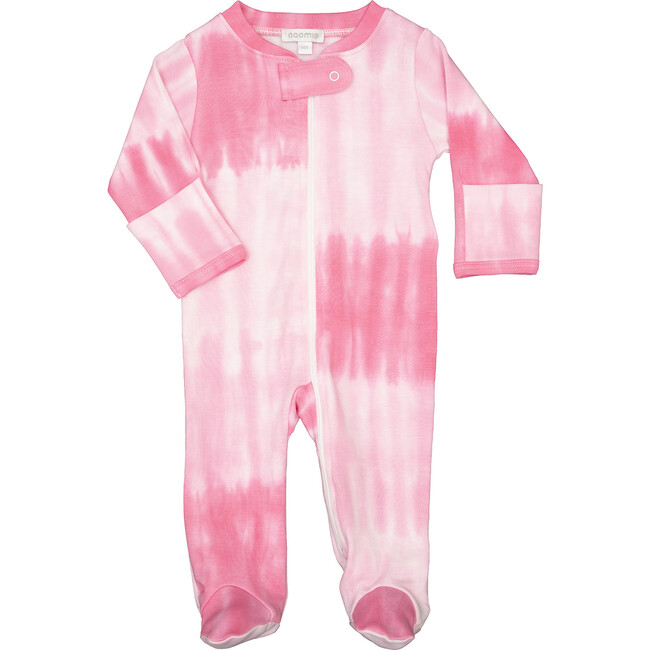Zipper Footie Pink Gradient Tie Dye - Footie Pajamas - 1