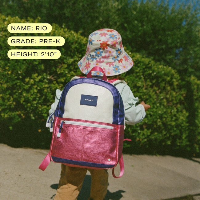 Kane Kids Mini Travel Backpack, Hot Pink/Purple - Backpacks - 3