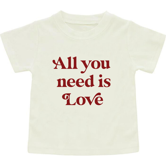 All You Need is Love Valentines Day Short Sleeve Kids Cotton Tee Shirt