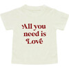 All You Need is Love Valentines Day Short Sleeve Kids Cotton Tee Shirt - T-Shirts - 1 - thumbnail