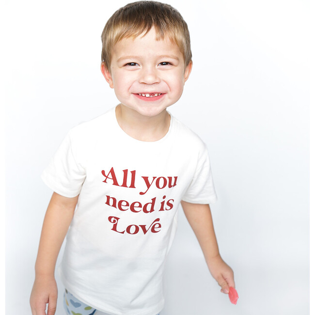 All You Need is Love Valentines Day Short Sleeve Kids Cotton Tee Shirt - T-Shirts - 3