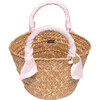 Women's Mini Rosie Woven Seagrass Tote, Baby Pink - Bags - 2