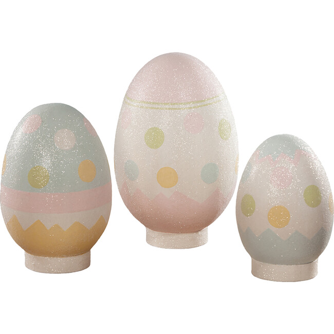 Large Paper Mache Easter Eggs, Set of 3 - Accents - 1