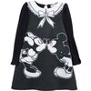 Minnie & Mickey Print Dress, Black - Dresses - 1 - thumbnail